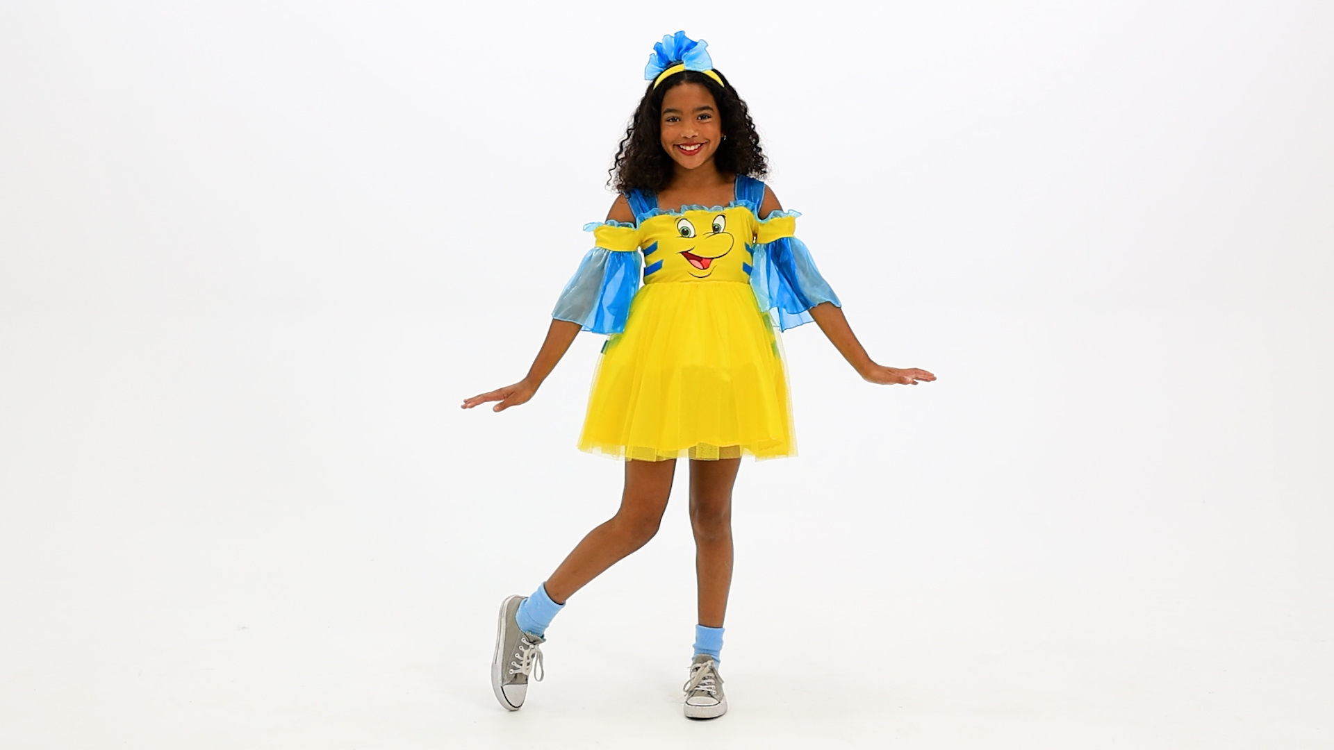 FUN4949CH Disney Flounder Costume Dress for Girls
